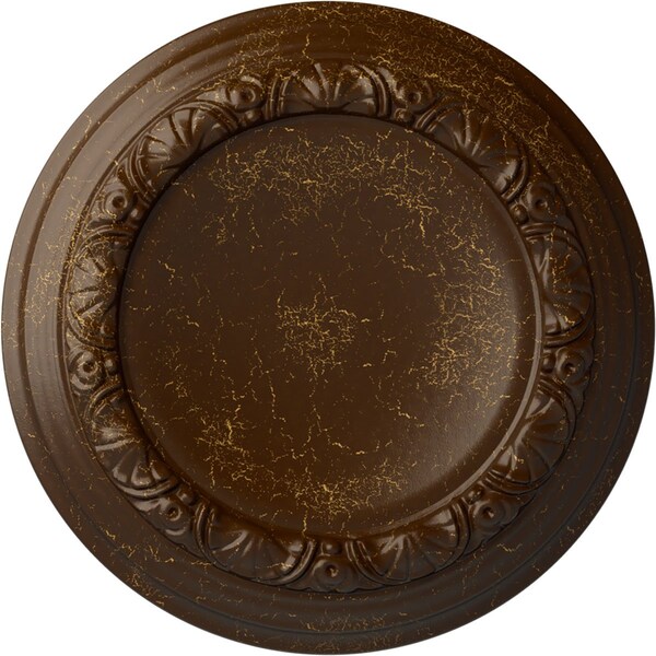 Ekena Millwork Carlsbad Ceiling Medallion (Fits Canopies up to 7 7/8"), 12 1/2"OD x 1 1/2"P, Root Beer Crackle CM12CARBC - main